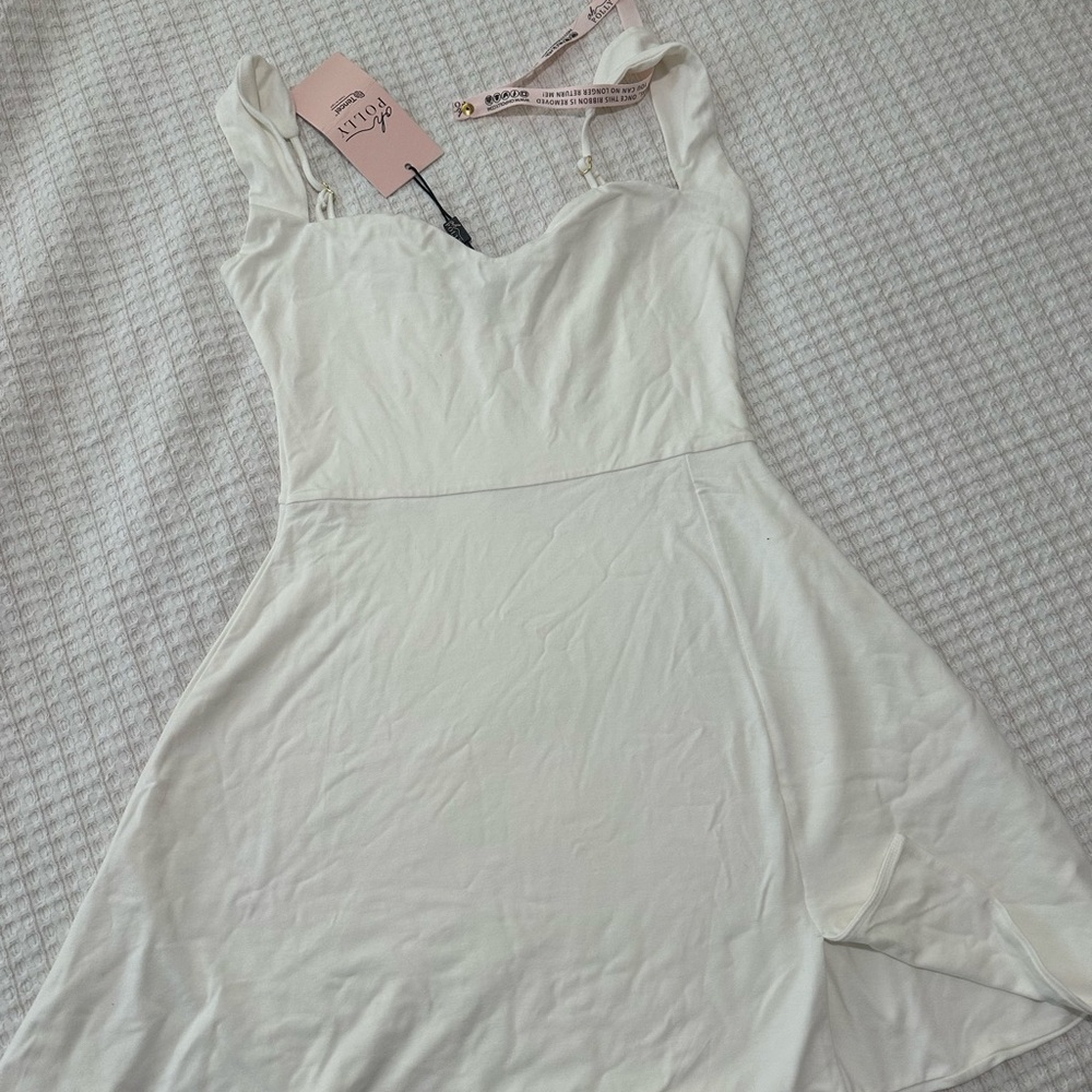 Oh Polly Cream Mini Dress
